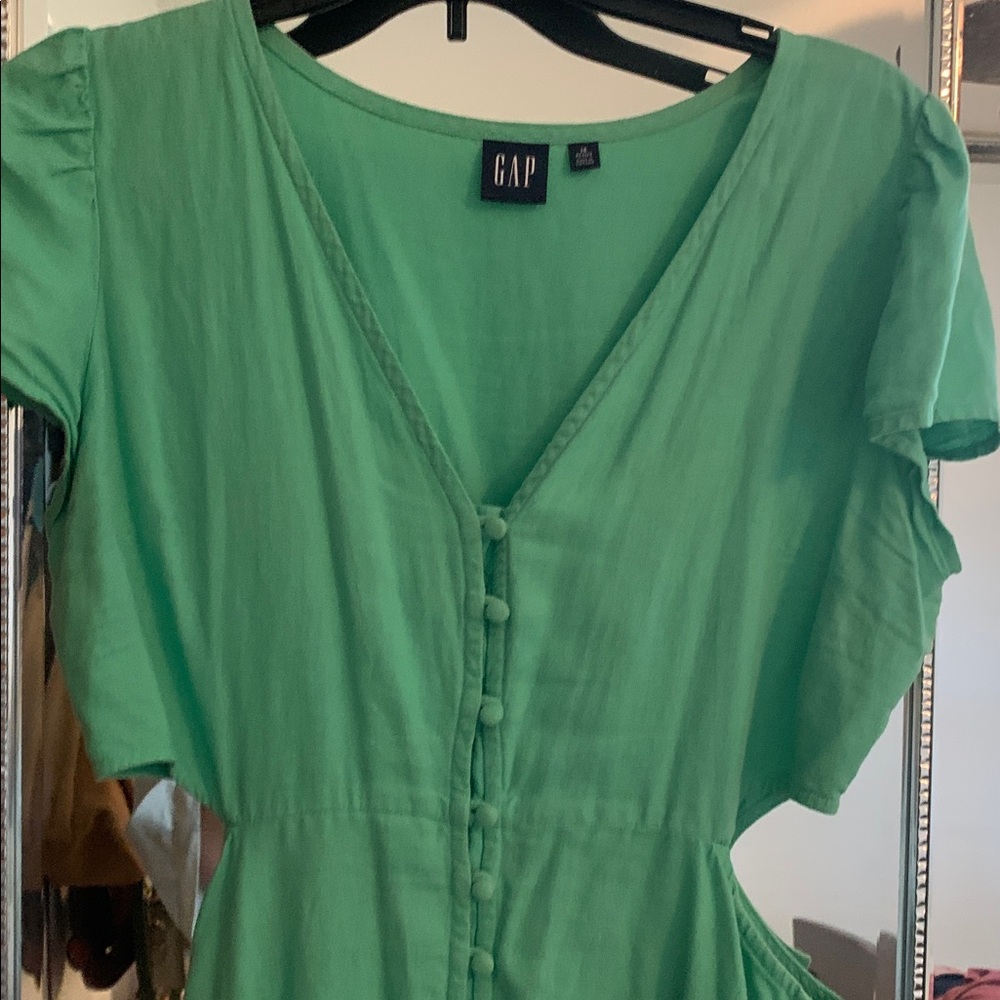 Gap Mint Green Button-Down Dress - image 4